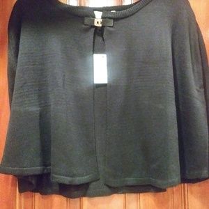 Calvin Klein Black Women's Solid Shawl W/ Turnlock